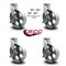 Service Caster 12'' Heavy Duty Semi Steel Cast Iron Caster Set with Brake and Swivel Lock, 4PK CRAN-SCC-KP92S1230-SSR-SLB-BSL-4 - alternate 2